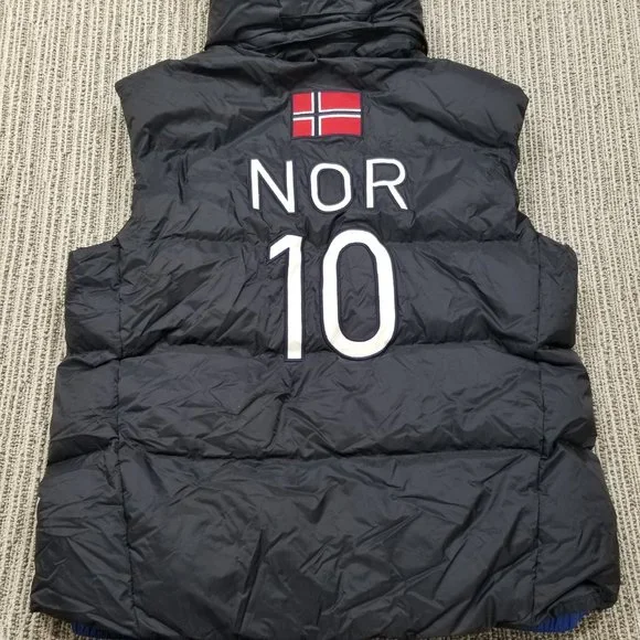 POLO Ralph Lauren USA Down Hill Alpine Big Pony Ski Down Puffer Vest Hooded XL - Picture 3 of 8